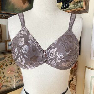 Wacoal Greige Floral Lace Unlined Underwire Awareness Bra 85567 Size 36C